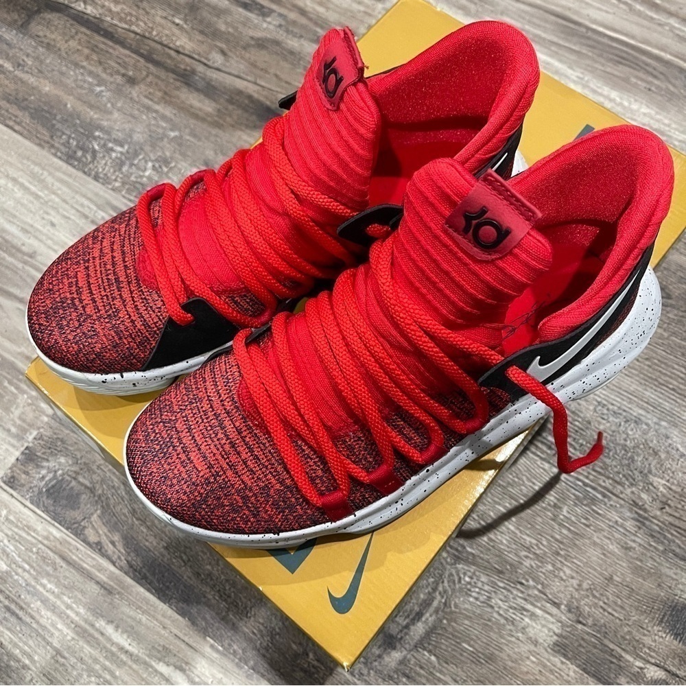 Nike Zoom KD10 KD 10 Red Velvet GS Size 6.5Y - Picture 9 of 13